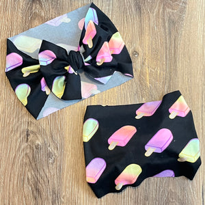 Pastel Popsicles [Toddler] Bow Wrap Headband