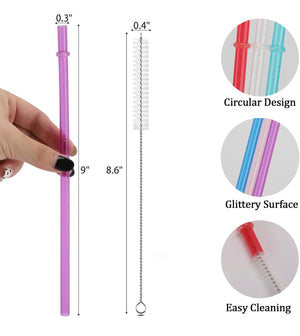 Glitter [reusable straw] plastic